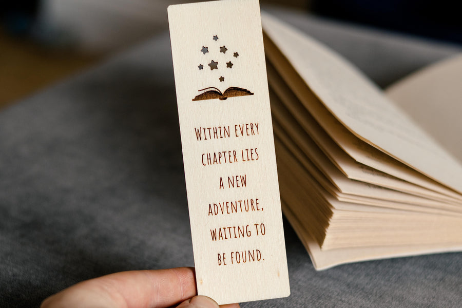 Wooden Bookmark With Quote