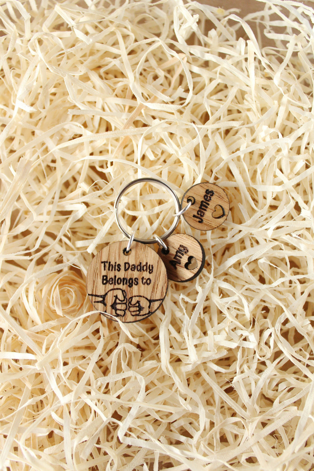 Personalised 'This Daddy Belongs To' Keyring