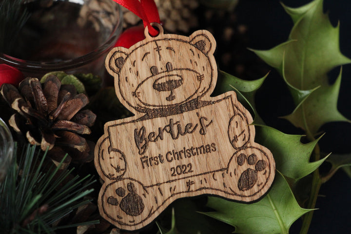Décoration de Noël personnalisée pour bébé ours