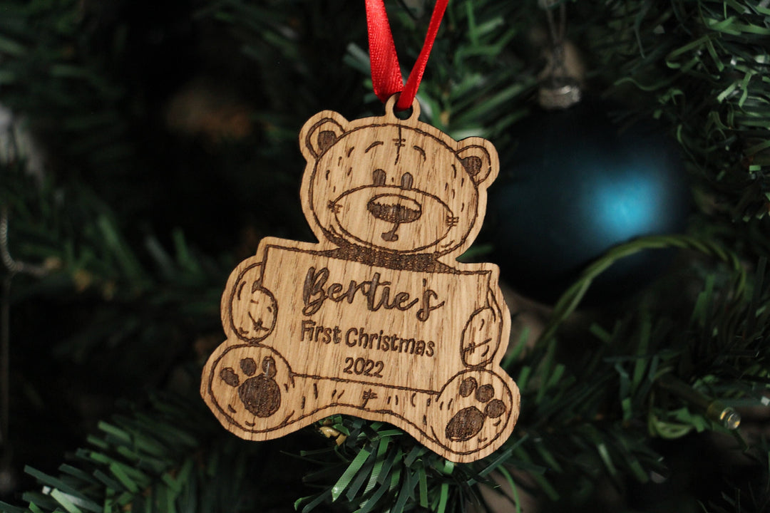 Décoration de Noël personnalisée pour bébé ours