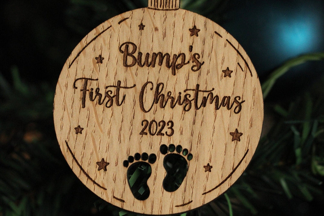 Personalised Bump's First Christmas Ornament