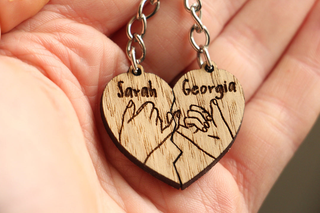 Personalised Pinky Promise Keyrings