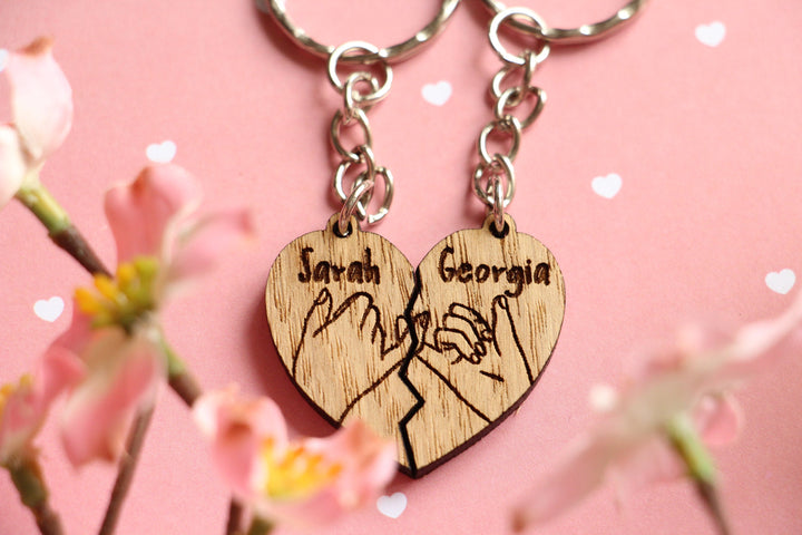 Personalised Pinky Promise Keyrings