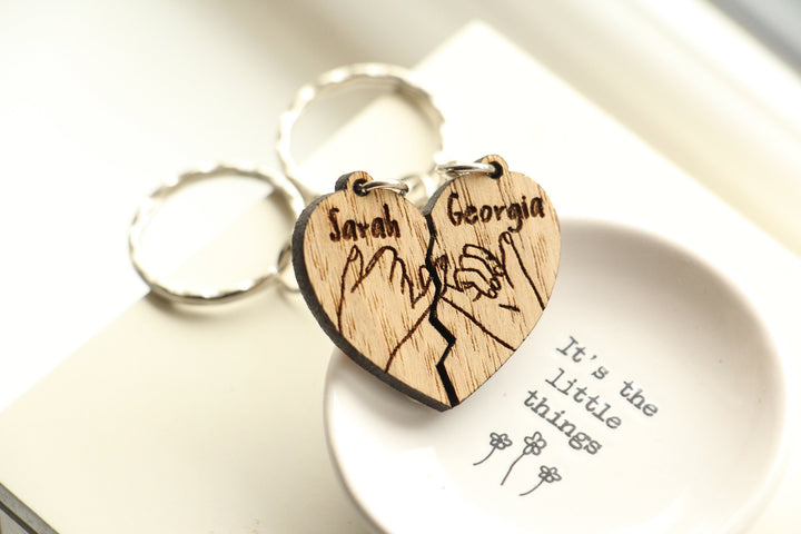 Personalised Pinky Promise Keyrings