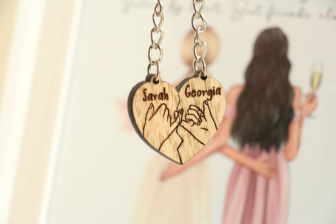 Personalised Pinky Promise Keyrings