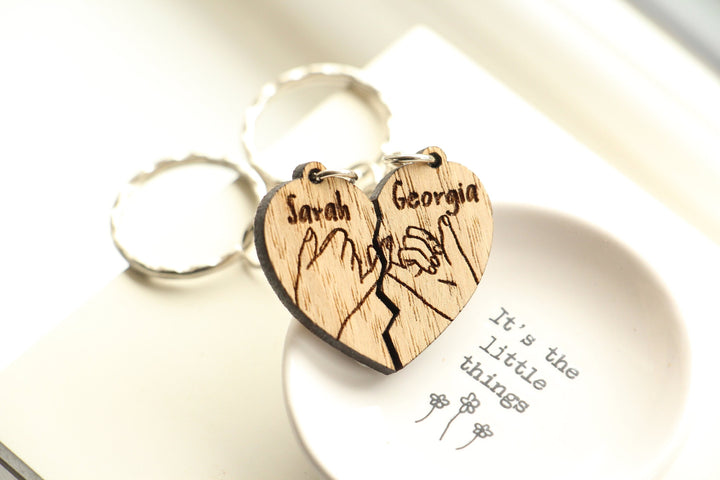 Personalised Pinky Promise Keyrings