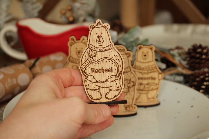 Personalised Christmas Bear Place Names