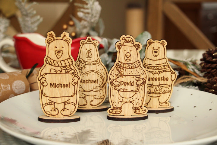 Personalised Christmas Bear Place Names
