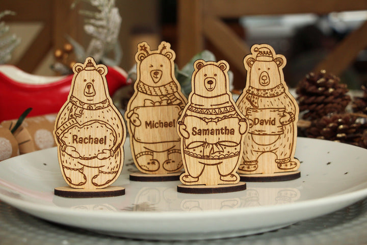 Personalised Christmas Bear Place Names
