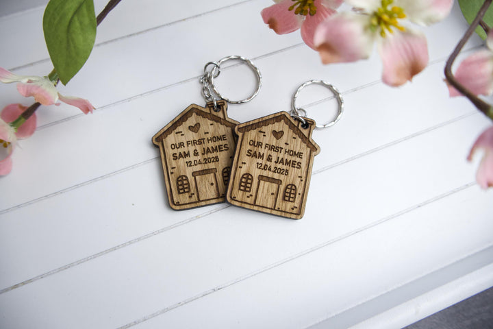 Cute Cottage Housewarming Keyrings