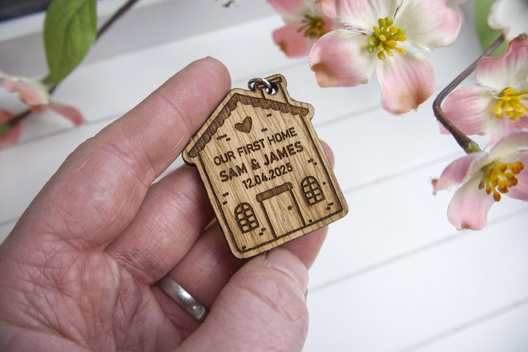 Cute Cottage Housewarming Keyrings