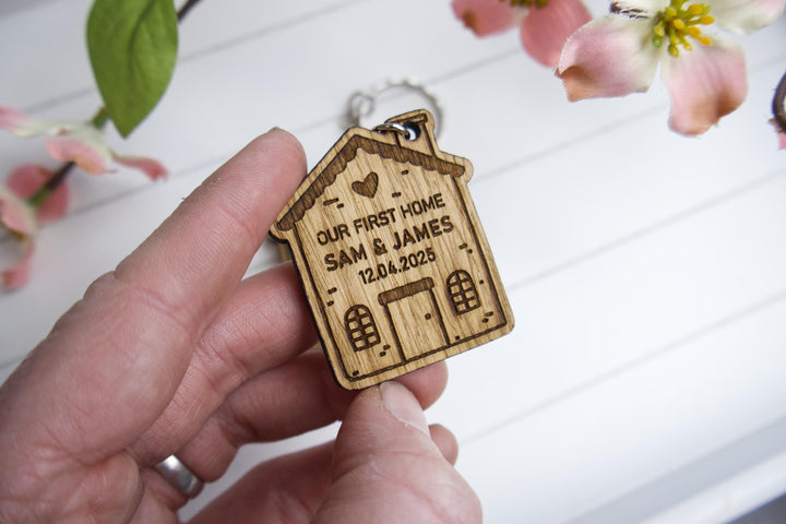 Cute Cottage Housewarming Keyrings