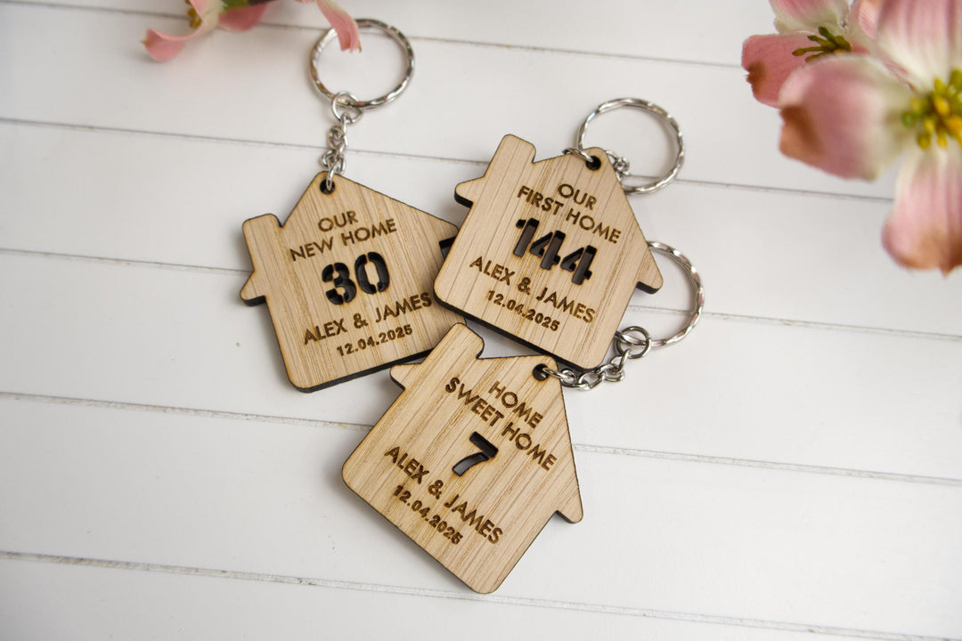 Number Housewarming Keyrings