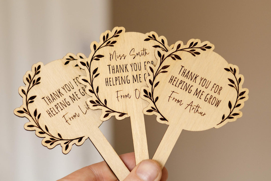 Thank You For Helping Me Grow Plant Tag