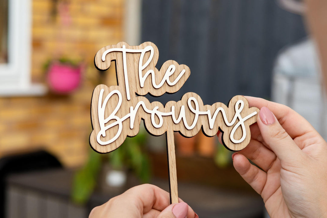 Personalised Wedding Name Cake Topper