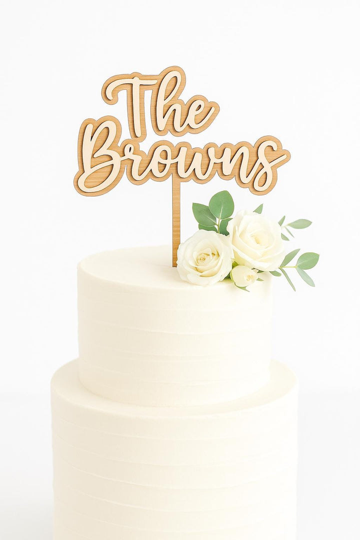 Personalised Wedding Name Cake Topper