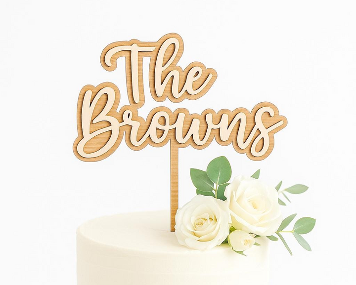 Personalised Wedding Name Cake Topper