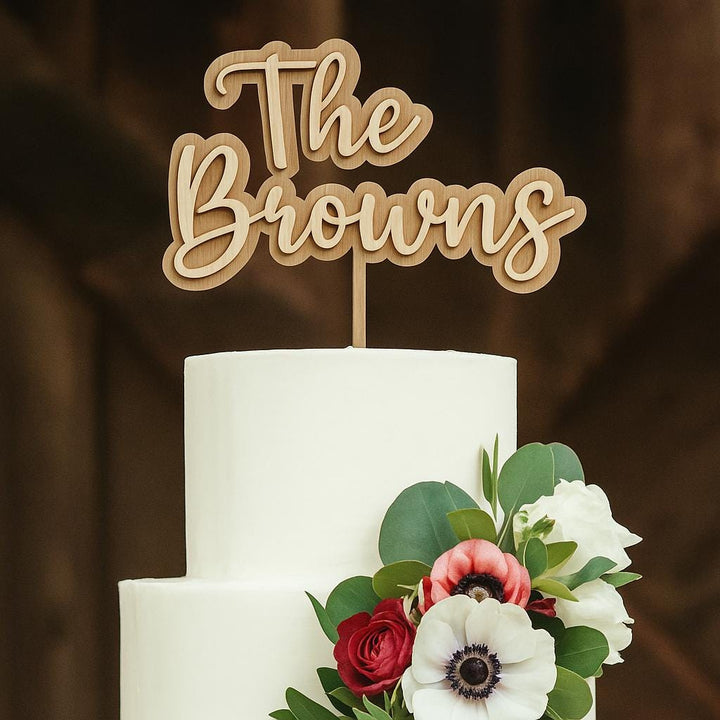 Personalised Wedding Name Cake Topper