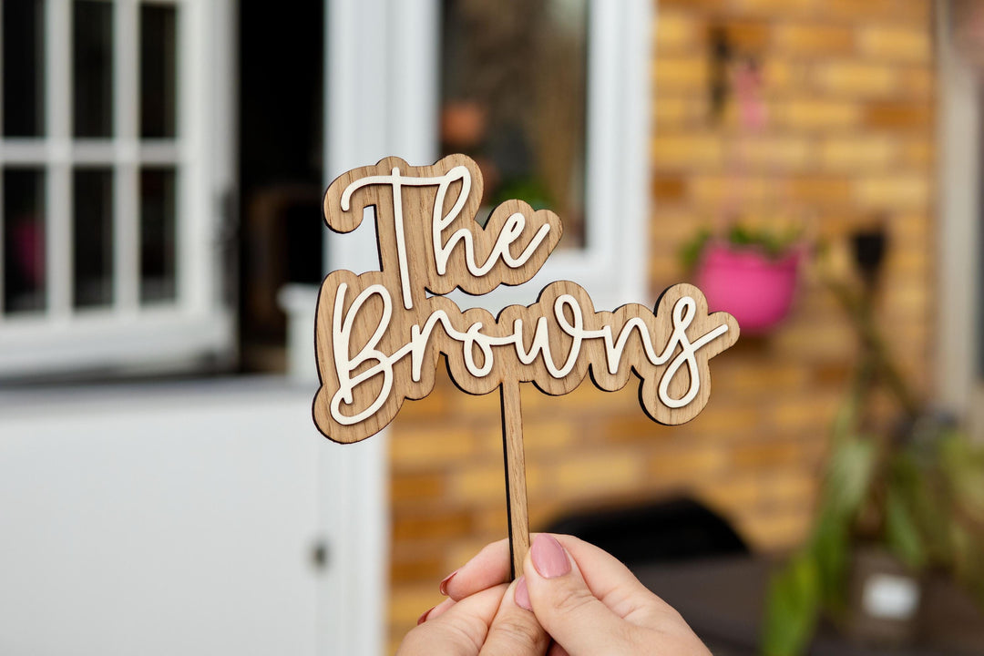Personalised Wedding Name Cake Topper