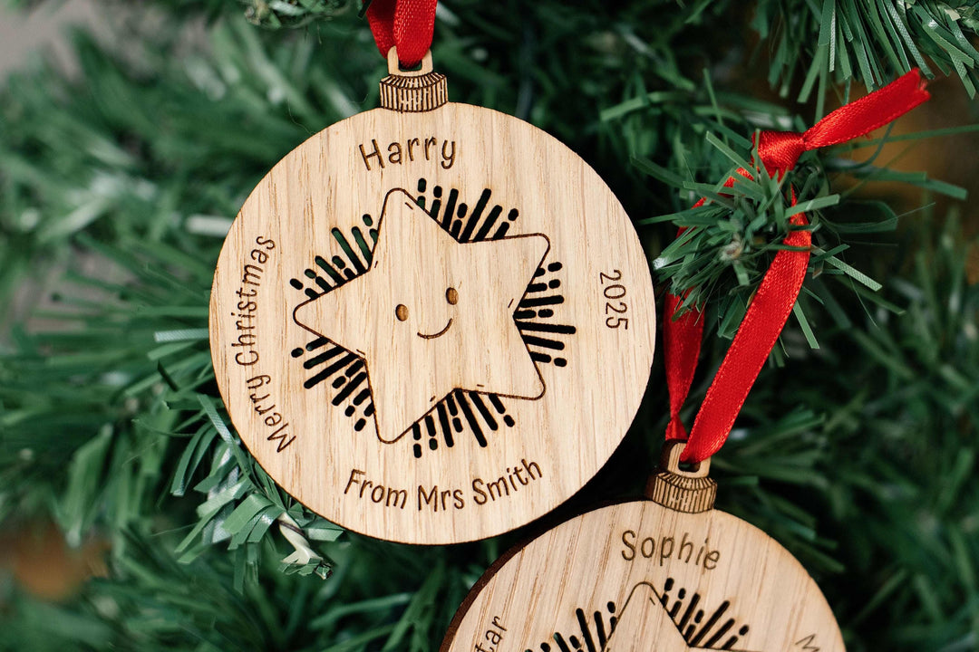 Wooden Star Bauble Gift For Pupils