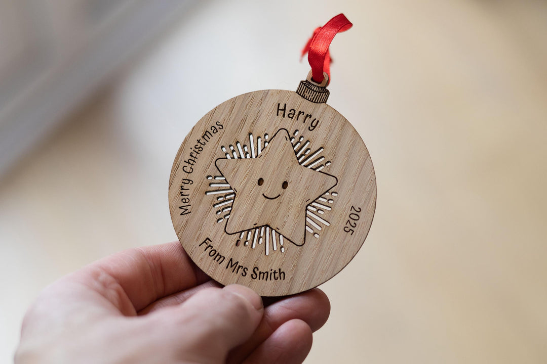 Wooden Star Bauble Gift For Pupils