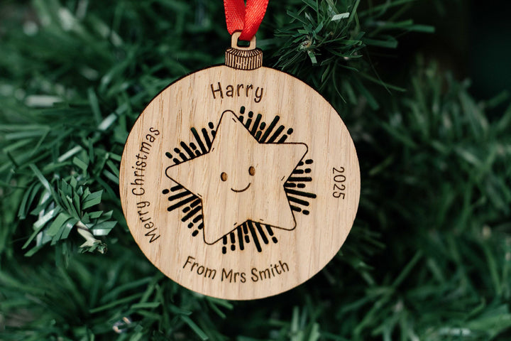 Wooden Star Bauble Gift For Pupils