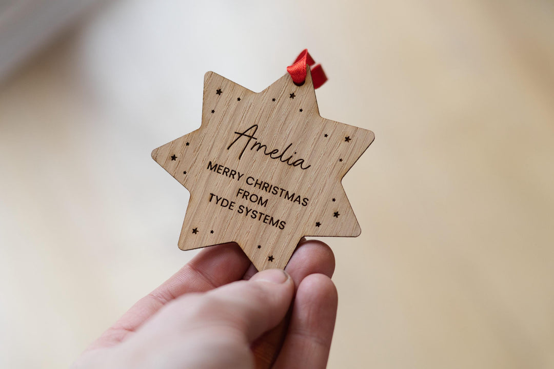 Personalised Christmas Star Staff Gift