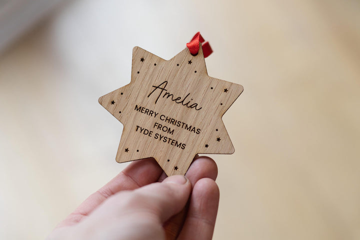 Personalised Christmas Star Staff Gift