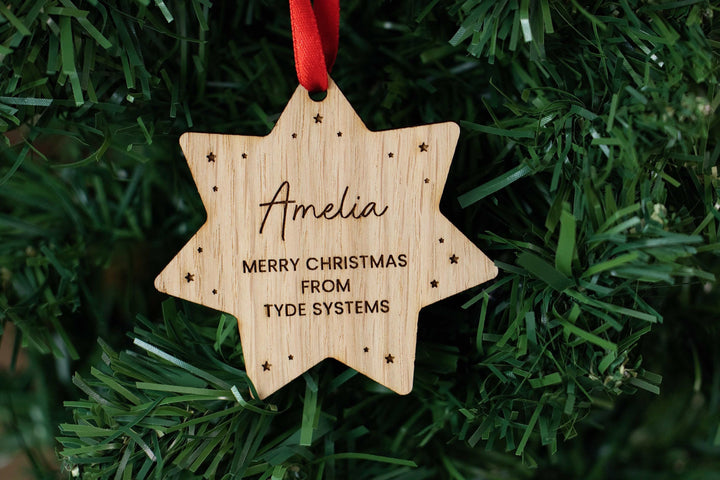 Personalised Christmas Star Staff Gift