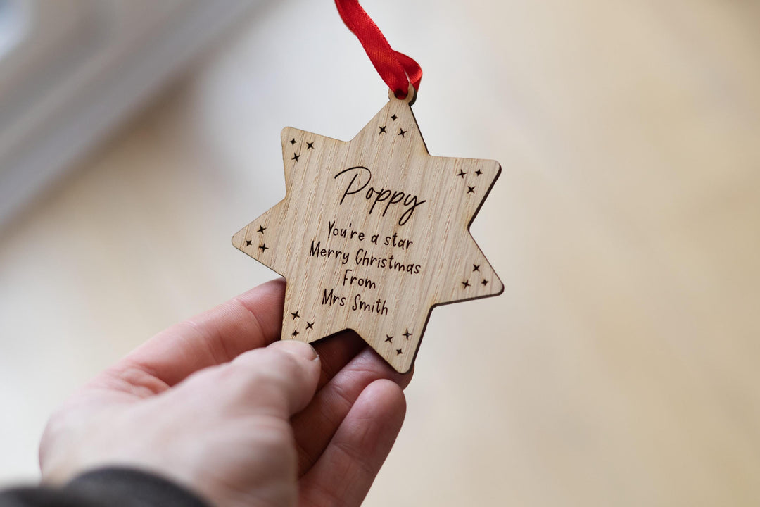 Personalised Pupil Christmas Star
