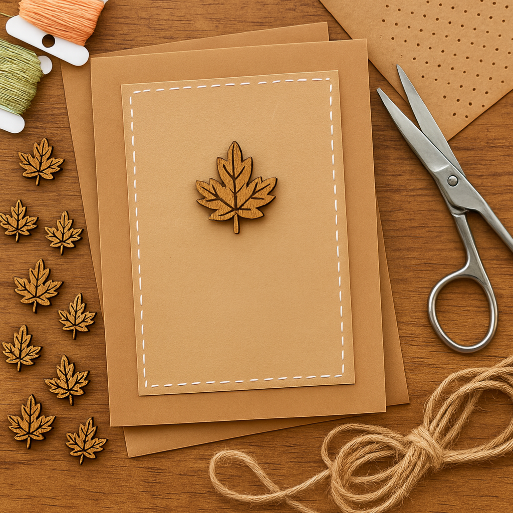 50-Pack Wooden Maple Leaf Decorative Ornaments, 28mm, Natural Wood Craft Pieces, Laser Cut Shapes