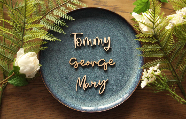 Personalised Wedding Name Place Settings