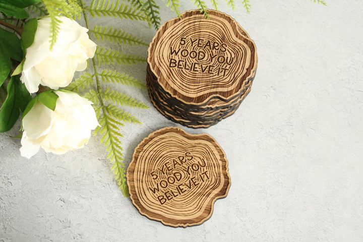 5 Year Anniversary Coasters