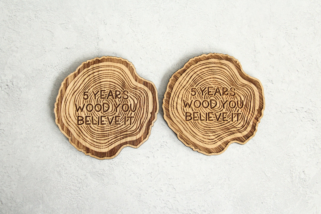 5 Year Anniversary Coasters