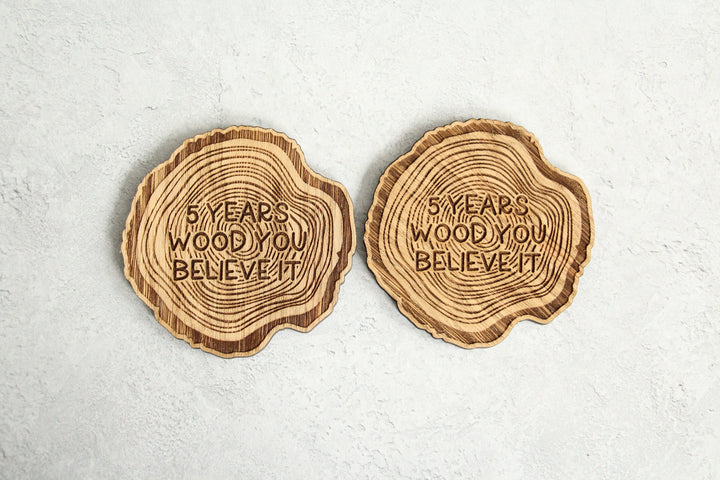 5 Year Anniversary Coasters