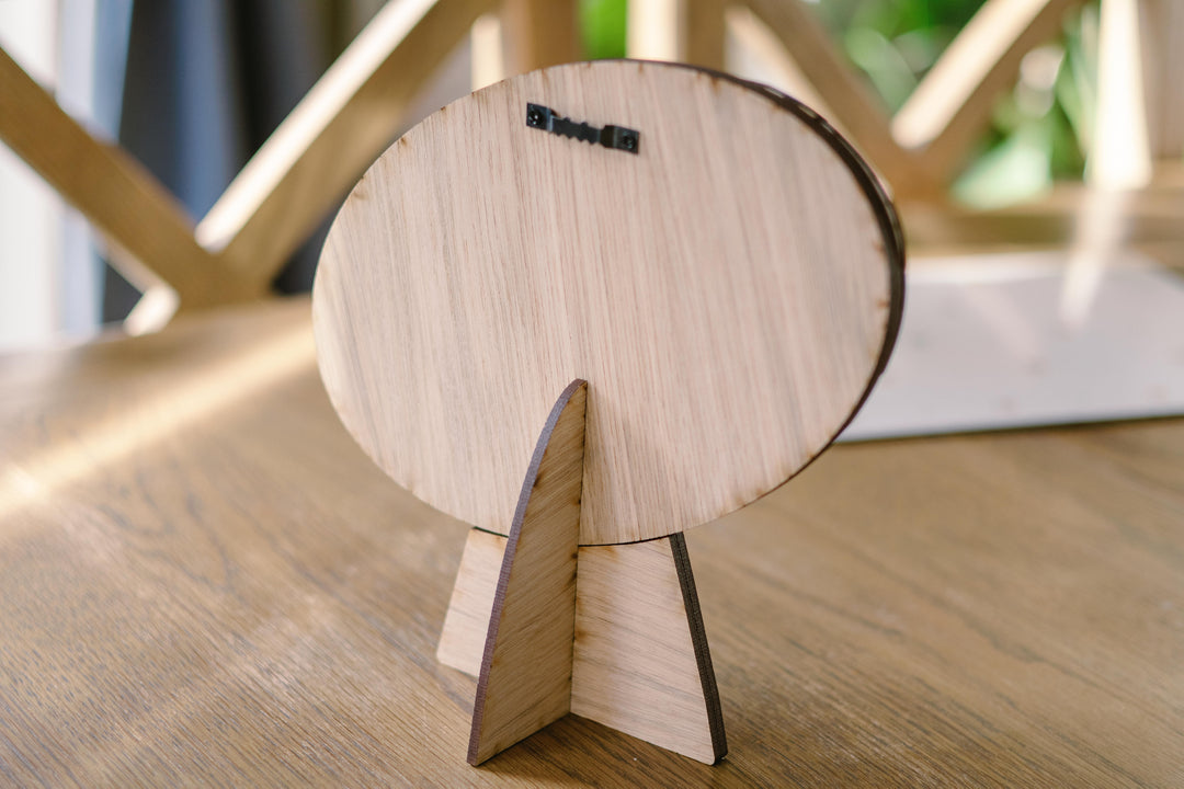 Rugby Ball Coach Gift - personalised  oak wooden gift close-up