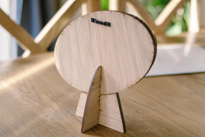 Rugby Ball Coach Gift - personalised  oak wooden gift close-up