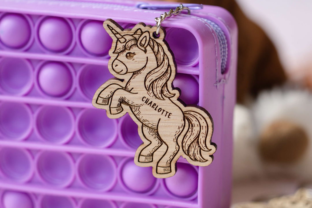 Personalised Unicorn Keyring
