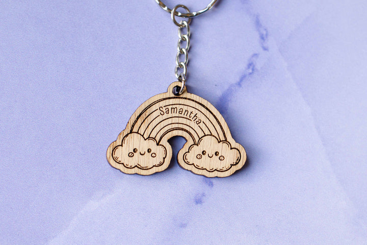 Personalised Rainbow Keyring