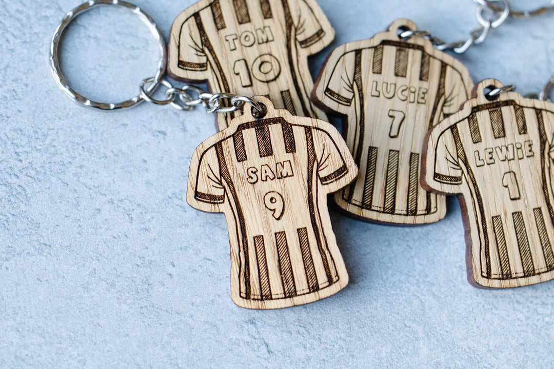 Personalised Football Shirt Keyrings