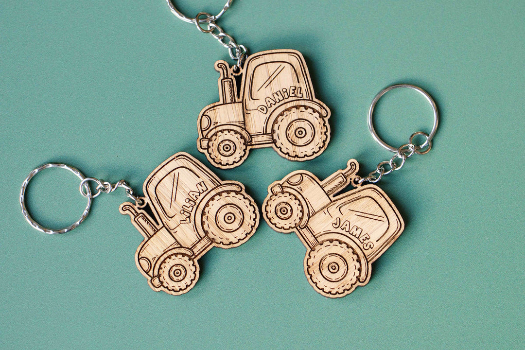 Personalised Tractor Keyring
