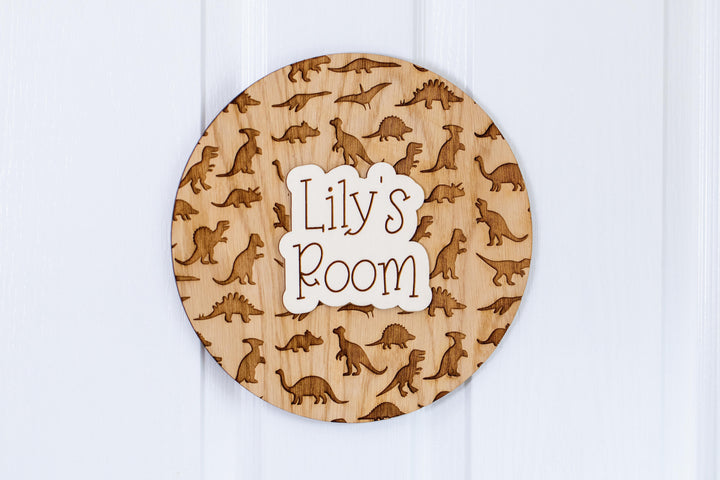 Personalised Dinosaur Bedroom Door Sign