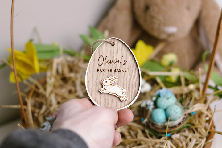 Personalised Easter Bunny Tags - gift tag personalised gift idea