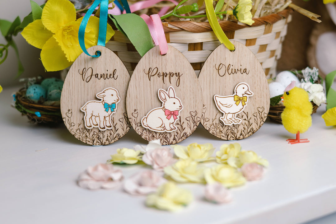 Personalised Easter Animal Basket Tag
