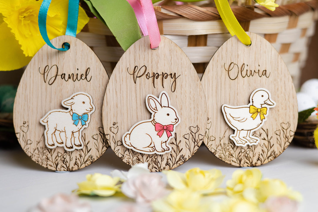 Personalised Easter Animal Basket Tag