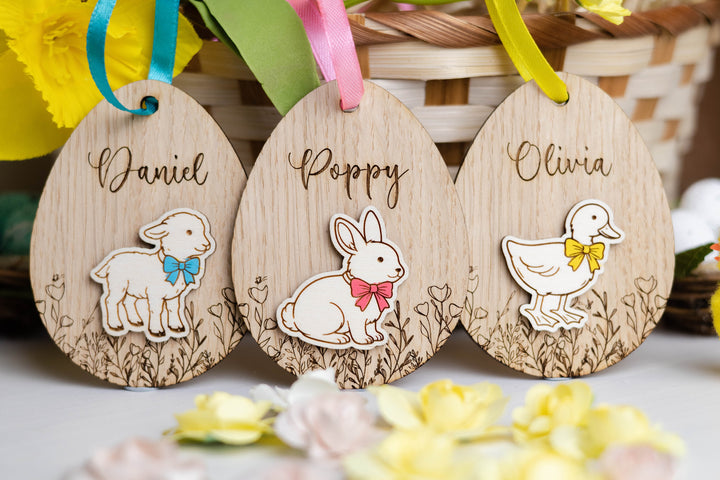 Personalised Easter Animal Basket Tag