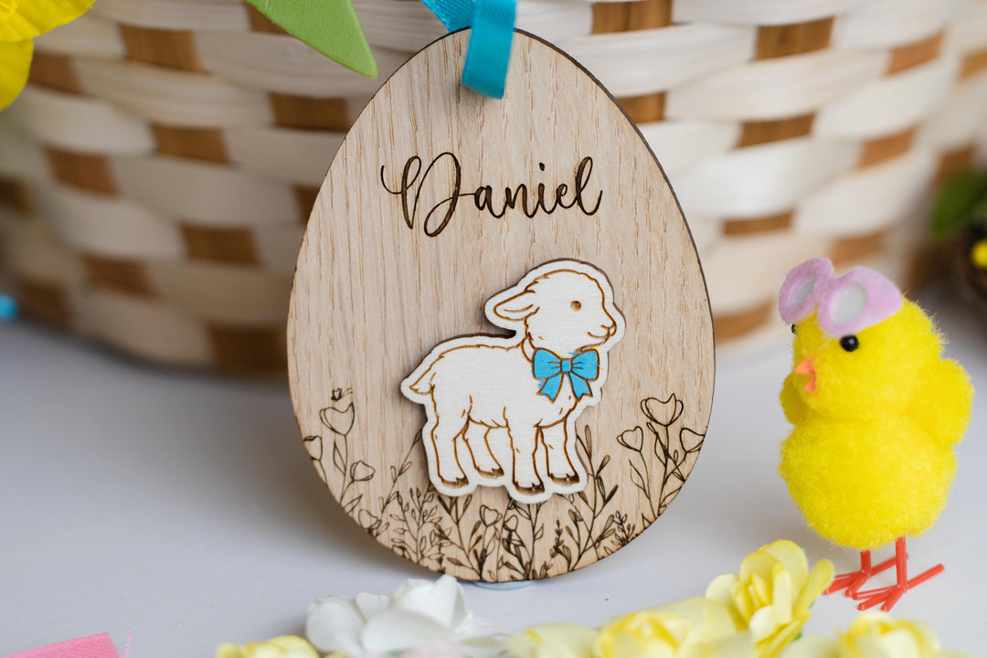 Personalised Easter Animal Basket Tag