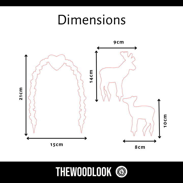 Stag & Doe Cake Topper