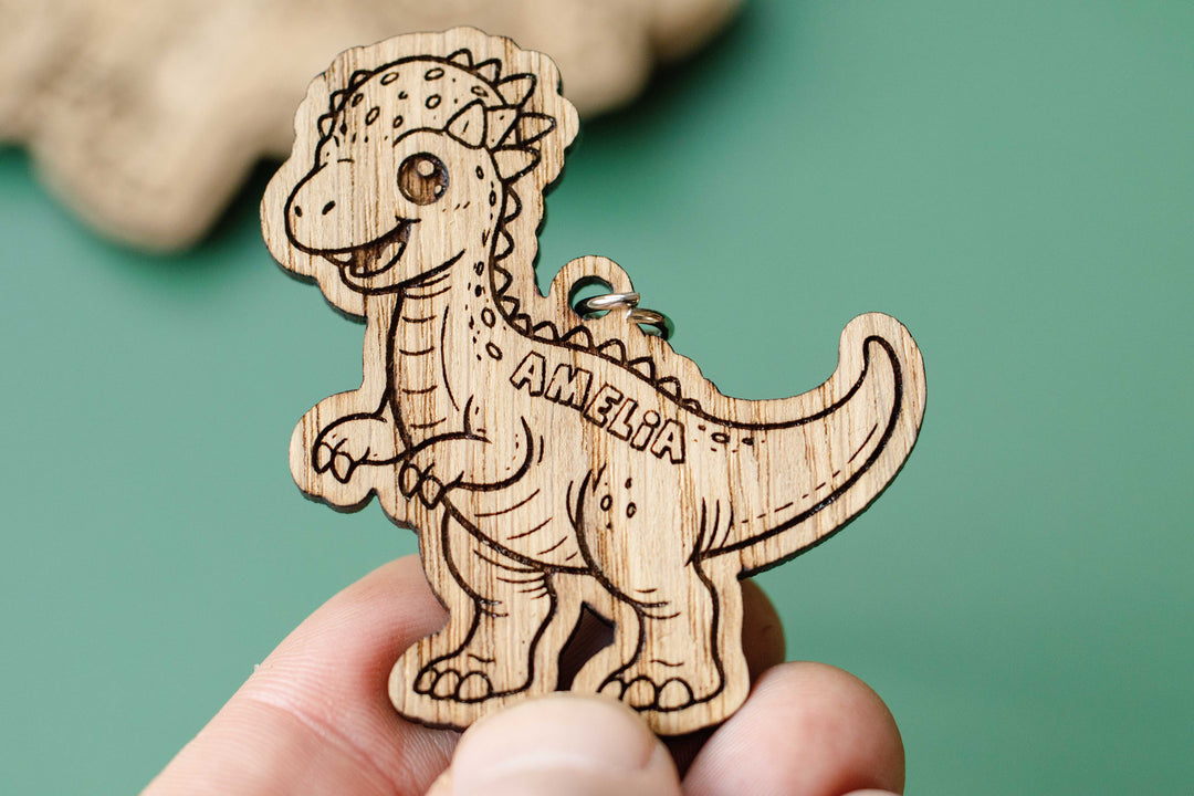 Personalised Dinosaur Keyrings