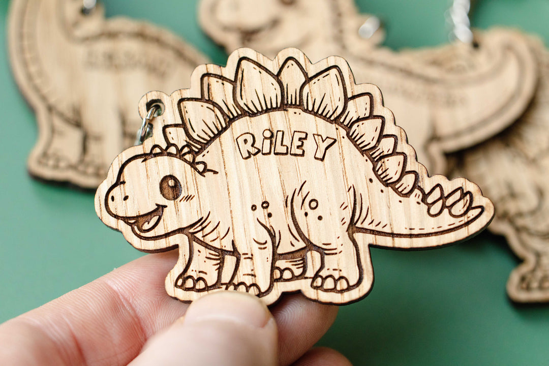 Personalised Dinosaur Keyrings